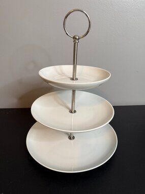 Pottery Barn 3-Tiered Serving Tray Great White Collection